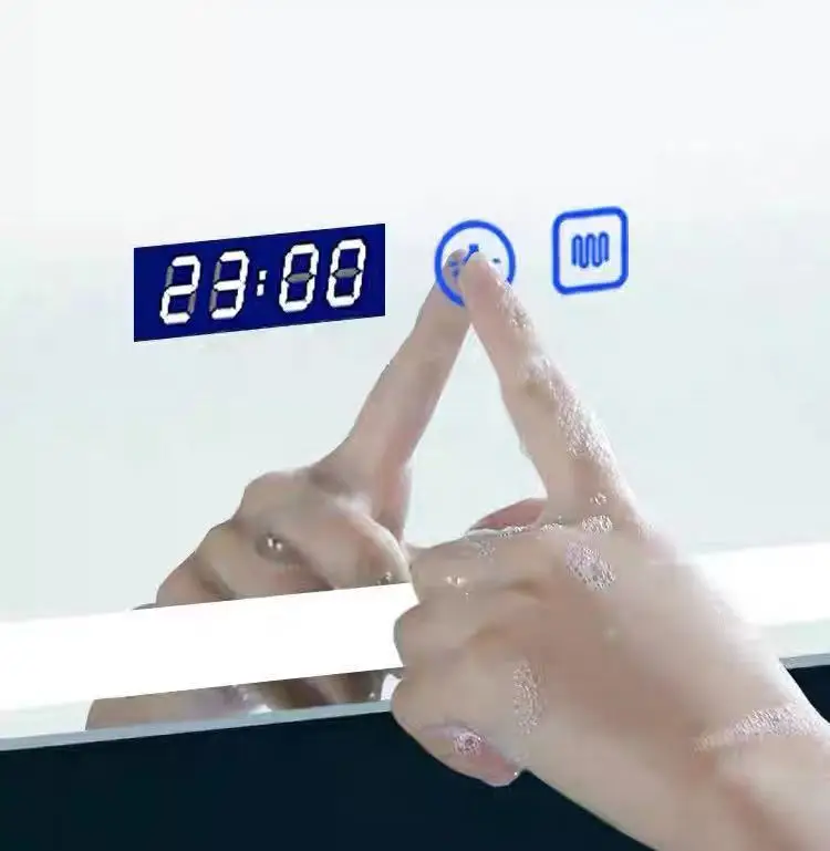 Hotel Customized Function Anti-fog Wall Mounted Magnifying Makeup Led Light Smart Mirror
