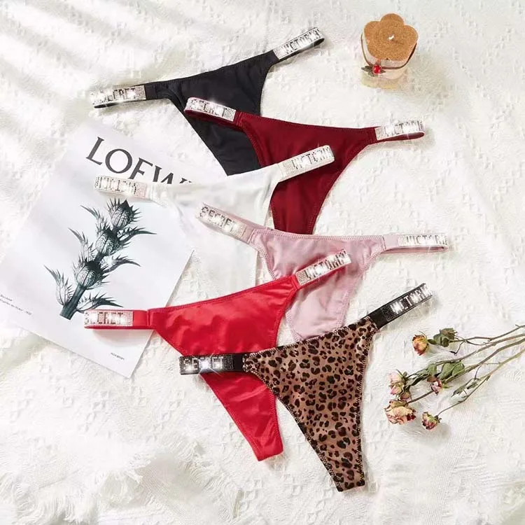 Women's Low-Rise Reverse G String Bikini Thong Designer Thong with Knitted Weaving Low Price Butt Plug