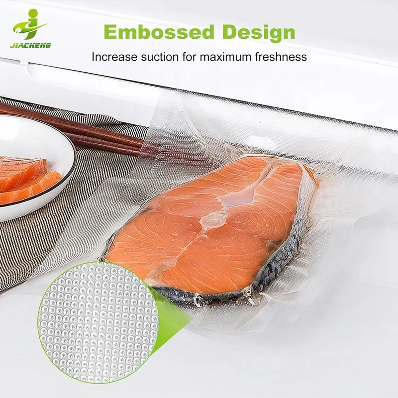 Custom Print Frozen Food Plastic Packing 3 Side Seal Zipper Bags Vacuum Sealed Packaging Bag for Chicken Grilled Salted Fish