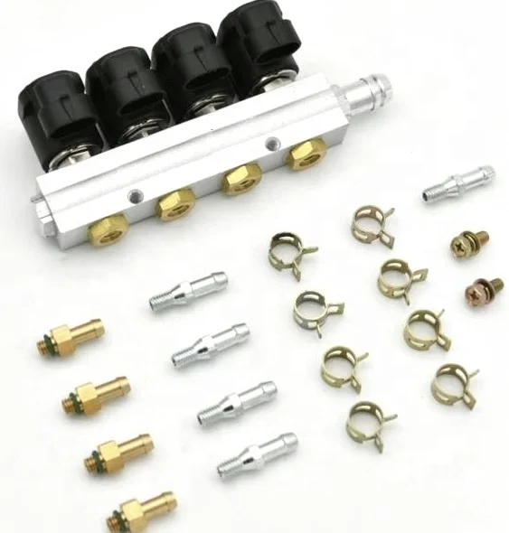 Lpg/cng/ngv Gas Fuel Injector 4 Cyl 2ohm Fast Rail Injector Ac W014 Adjustable Silent Running