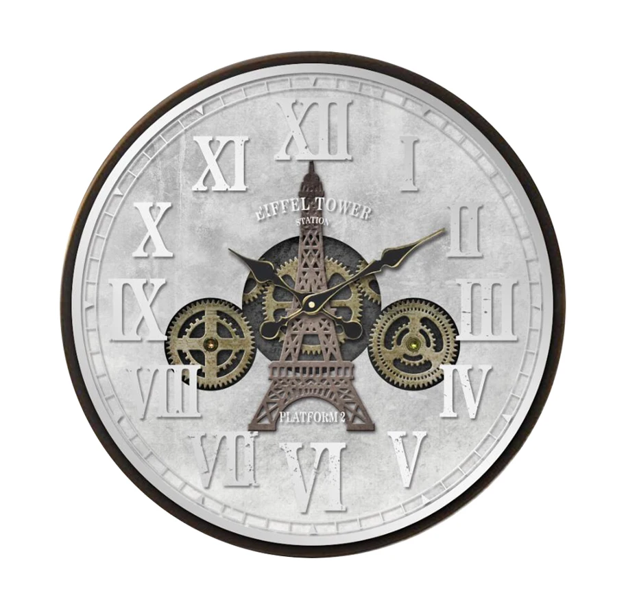 19-дюймовые большие деревянные настенные часы с ультрафиолетовым