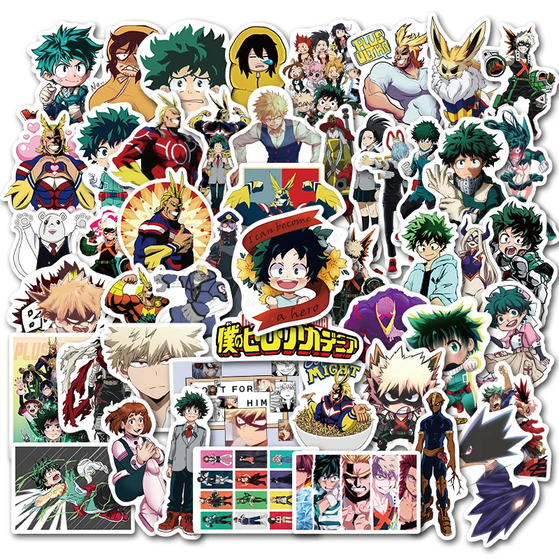 50pcs My Hero Academia Anime Stickers Graffiti Laptop Phone Izuku Midoriya  Might Boku No Hero Academia Character Decal - Buy 50pcs My Hero Academia Anime  Stickers Graffiti Laptop Phone Izuku Midoriya Might