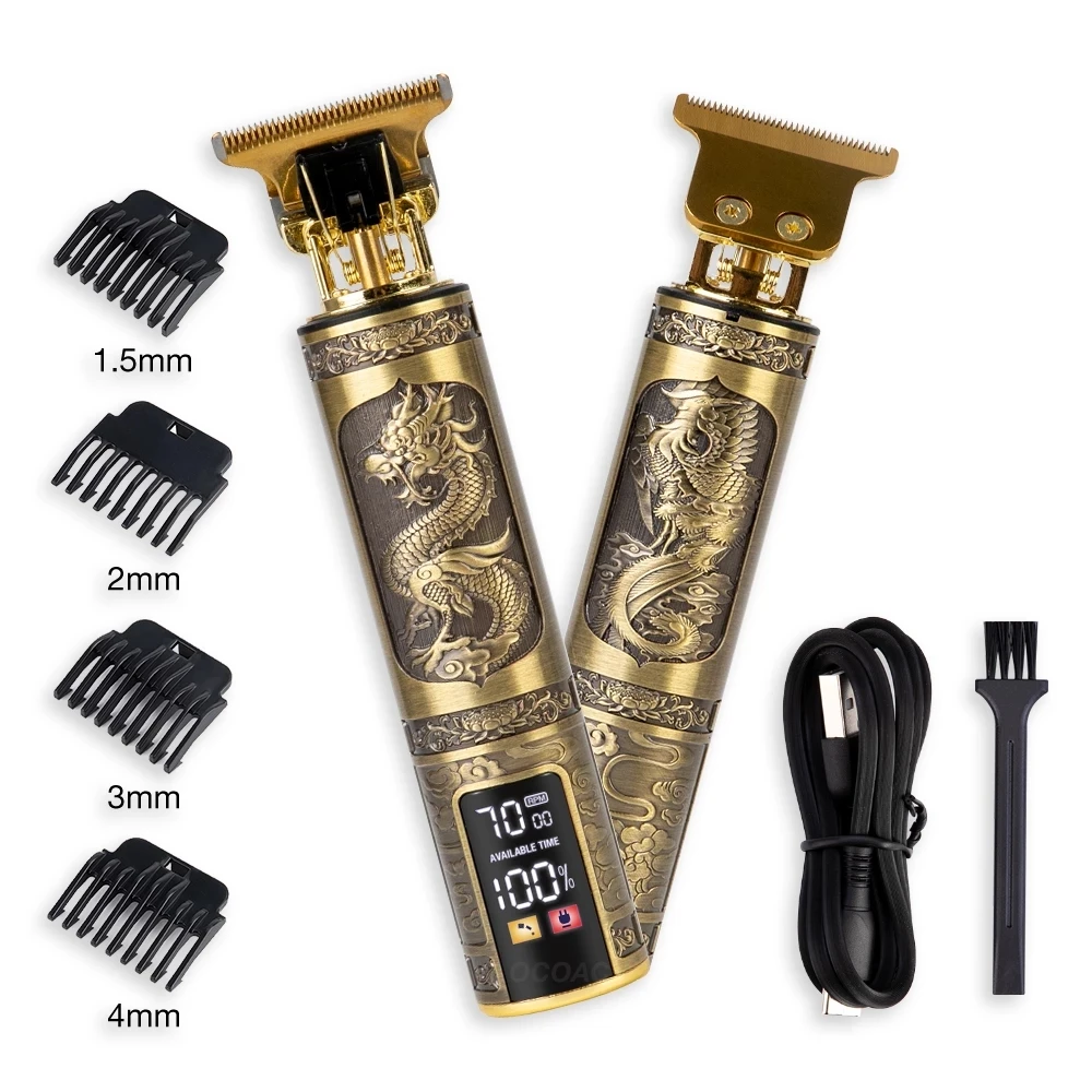 Tondeuse Multifonction T9 Pro Sans Fil - Pour Barbe, Cheveux, Corps Et Nez - Rechargeable USB - Idéal Homme