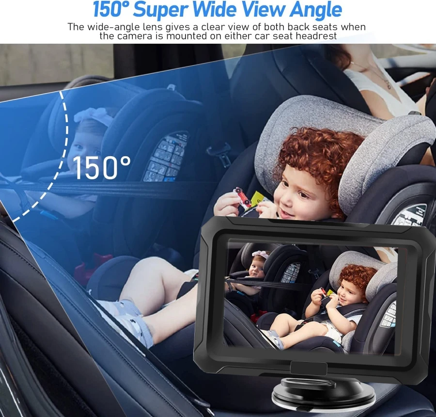 Factory 4.3inch Private Model HD 1080P Night Vision Wireless Mirror Baby Car Seat Mirror In-Car Video Baby Monitor Camera in Car