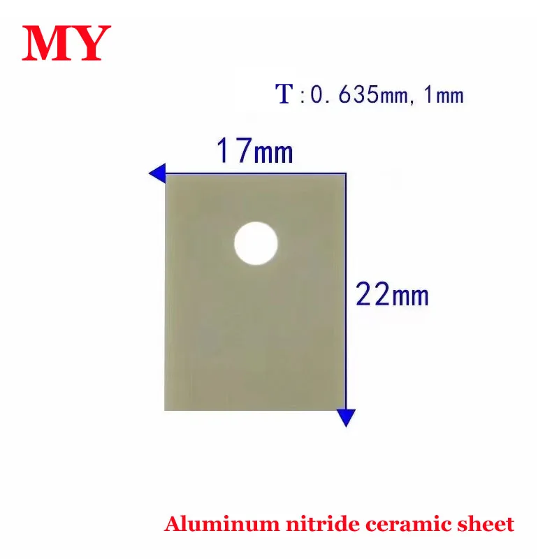 
0.635mm 1.0mm electronic aluminum nitride ceramic sheet chip slab 