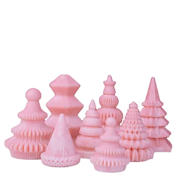 DIY handmade scented candle silicone mold Christmas tree sets