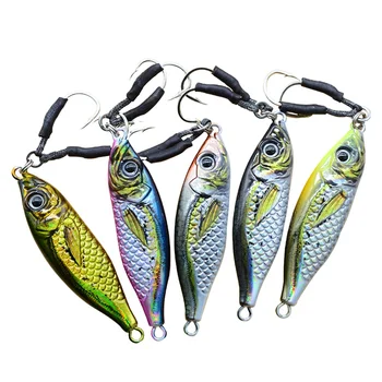3D Printed Metal Jig Fish Lure for Sea Boat Fishing Saltwater Fish Long-Cast Slow-Rolling Glow-In-The-Dark Artificial Hard Bait – Metal Jig – view 4