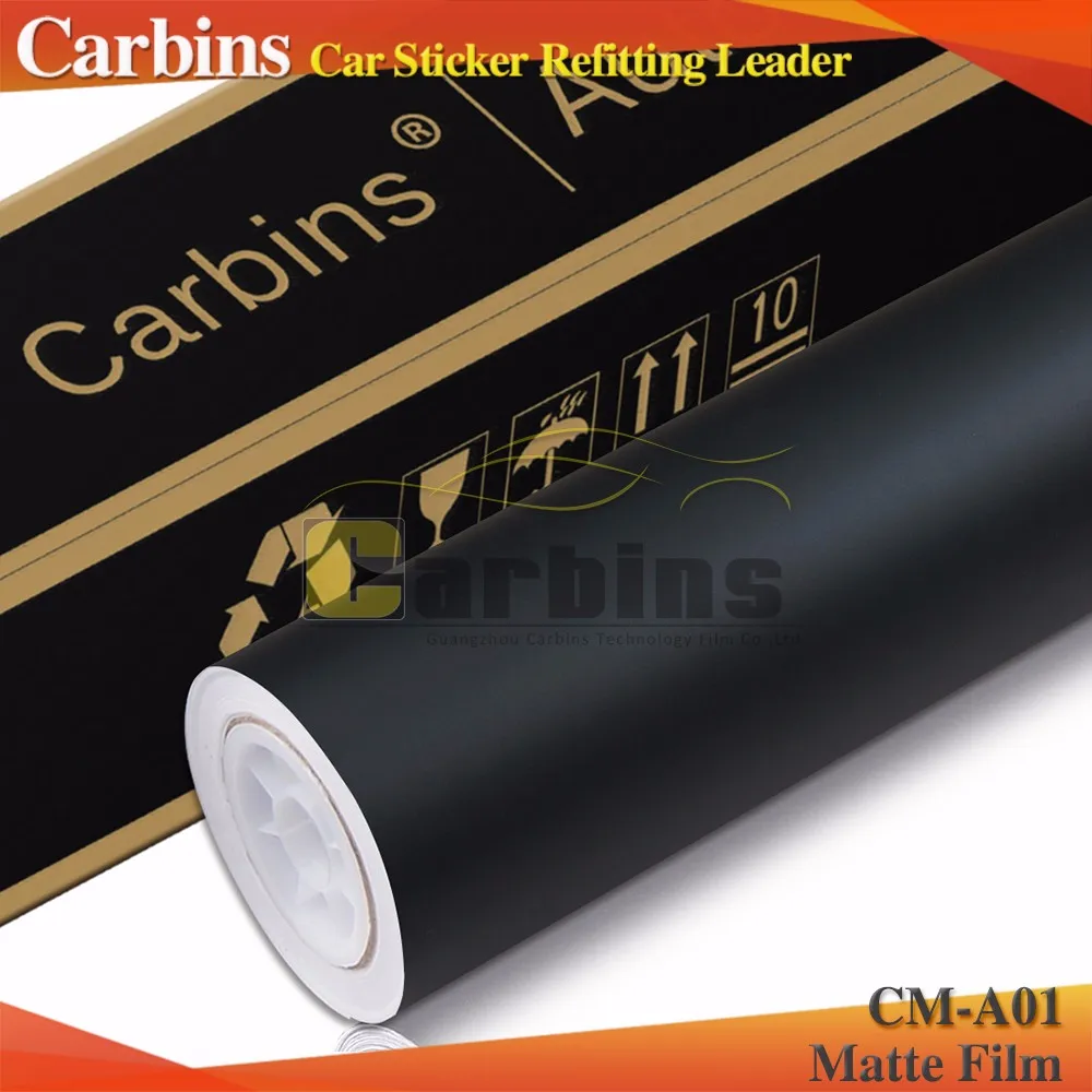 carbins matte black car wrap vinyl
