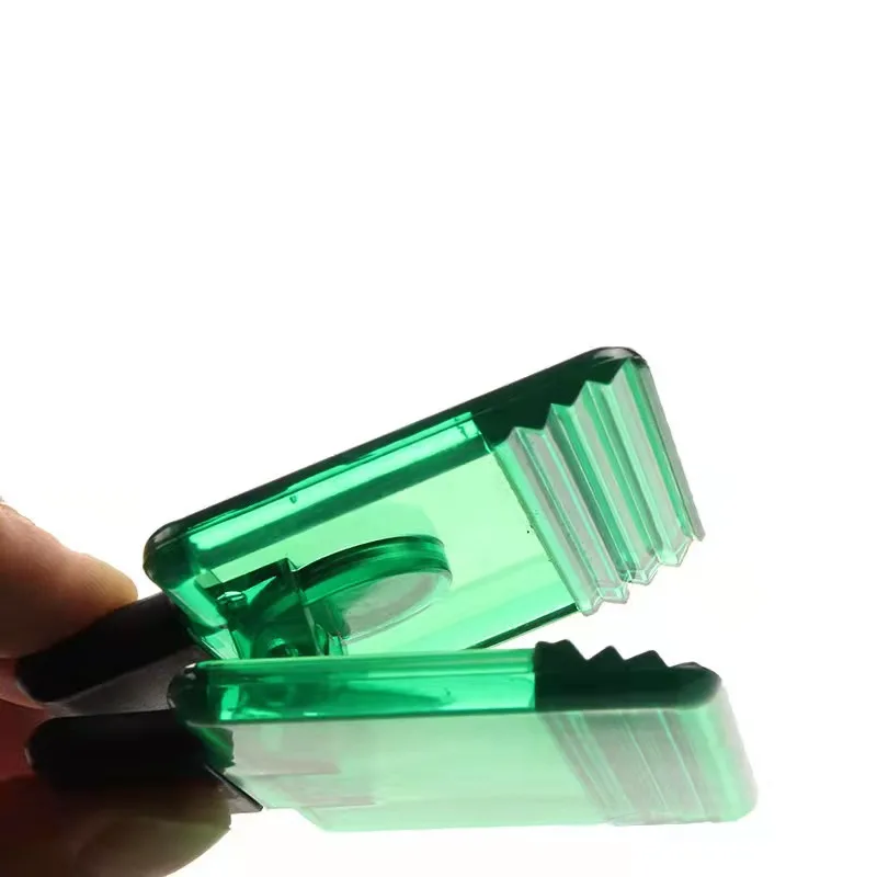 Прямоугольный магнитный зажим для холодильника, канцелярские товары с индивидуальным логотипом, прозрачный прочный пластиковый офисный магнитный зажим типа крокодил