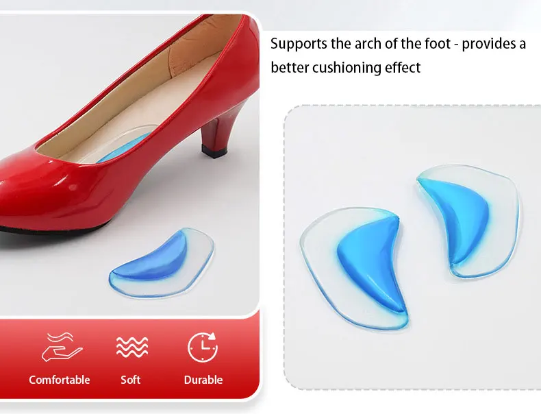 Flat Foot Arch Support Insoles Orthotic Half Pads