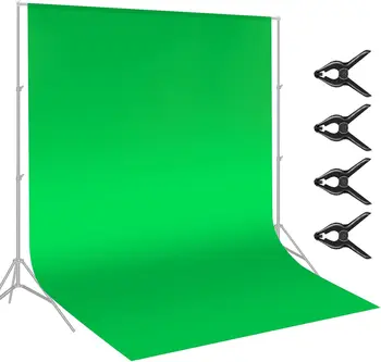 Neewer 10x12 Feet/3x3.6 Meters Green Chromakey Fiber Backdrop Background Screen for Photo Video Studio, 4 Pieces Backdrop