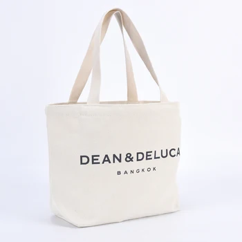 Eco-friendly cotton canvas handbags OEM cheap reusable shopping tote bag