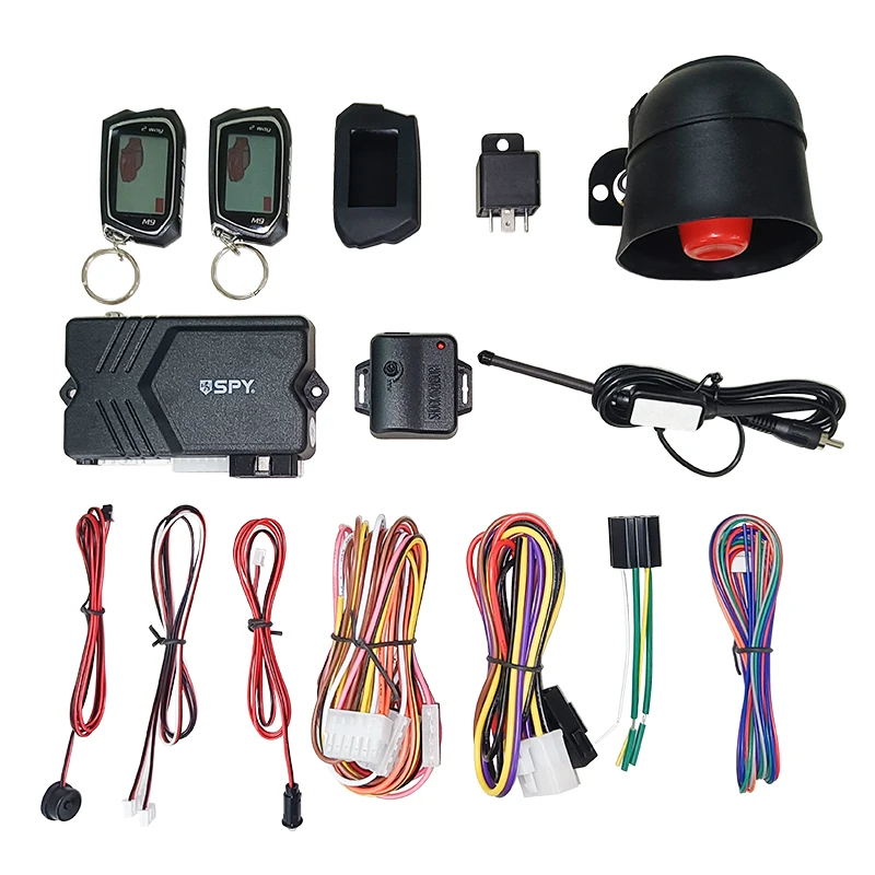SPY Auto 2 Way Lcd Remote Start Control Security Car Alarm Long Range Jammer Jammer Smart 24v Universal Alarm Car System