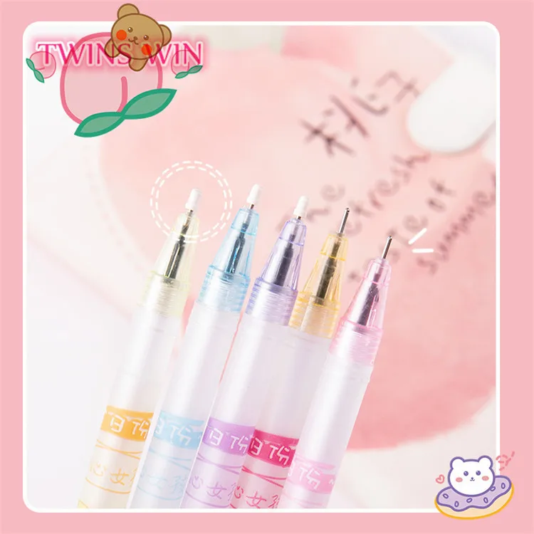 Wholesale Cartoon Heart Kawaii Gel Pens For Girls Cute, Creative, And High  Value Stationery In Blackwater From Toubanmian, $6.21