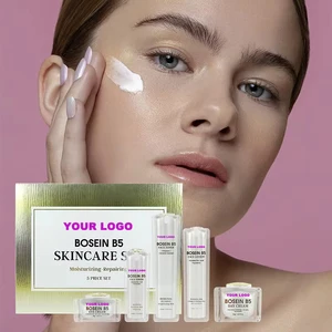 Essential Daily Face Skincare Set Hydrating Hyaluronic Acid Ceramide Herbal Infused Barrier Repair Deep Moisture Daily Essential