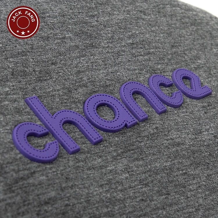 High Quality Custom Printed 3D Logo Silicone Matt and Gross Velvet Heat Transfers Logo Vinyl Clothing Labels for Socks
