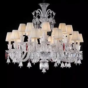 JACKSUN Luxury Banquet Chandeliers Crystal Lamps Decorative Light Large Crystal Chandelier Cristal Living Room Restaurant Hotel