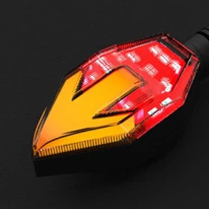 Универсальный Пользовательские мотоцикла LED двойной цвет указатели поворота Индикаторы для мотоциклов 12В Светодиодная лампа