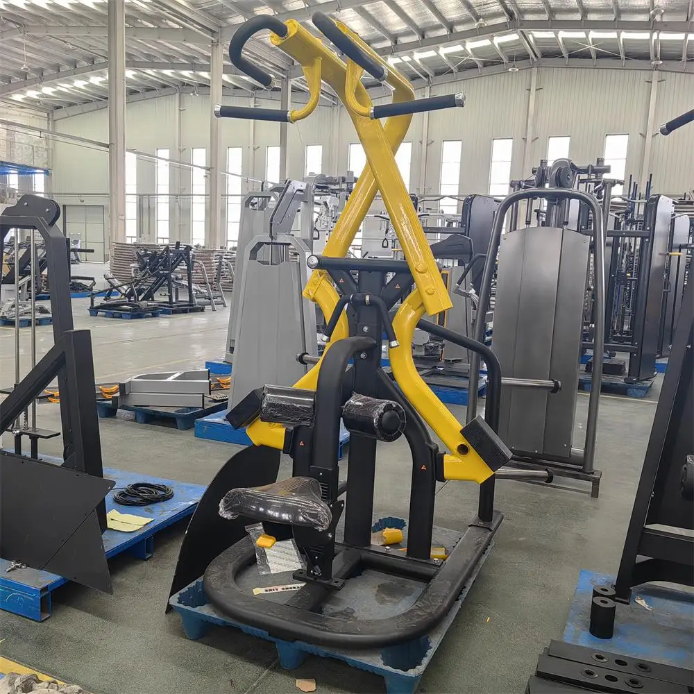 Source Factory Weight Lifting Strength Training Plate Loaded Strength Machine Gym Equipment X Lat Pulldown Back Trainer