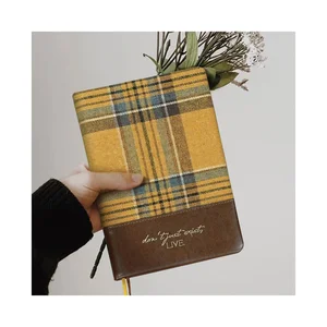 New Arrival Factory Price A5 A6 Fabric Notebook Hardcover Planner Custom Meeting Diary Notepad Inspiration Journal Notebooks