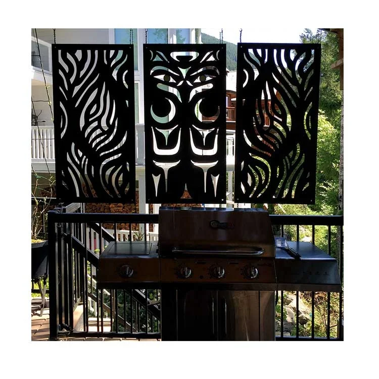 Laser Cut Metal Screen Decorative Room Divider Wall Aluminum Partition Wall