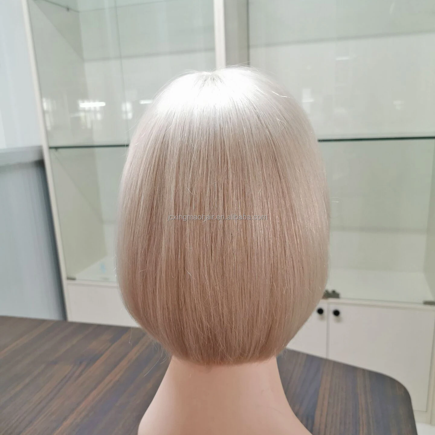 white human hair wigs with bangs