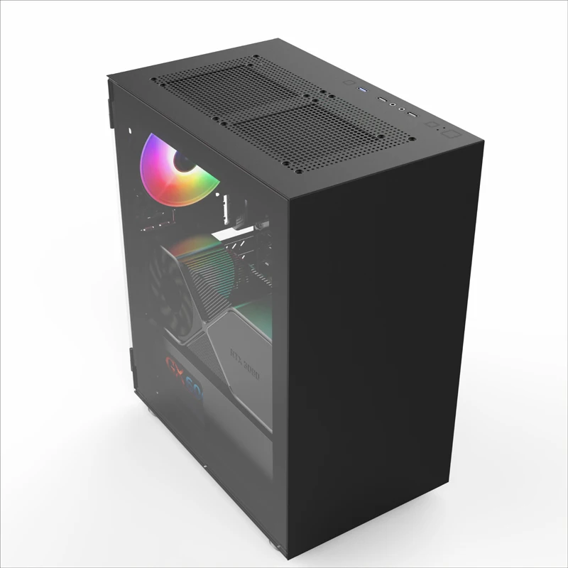 V650 Черный OEM компьютерный корпус игровой микро Atx пк