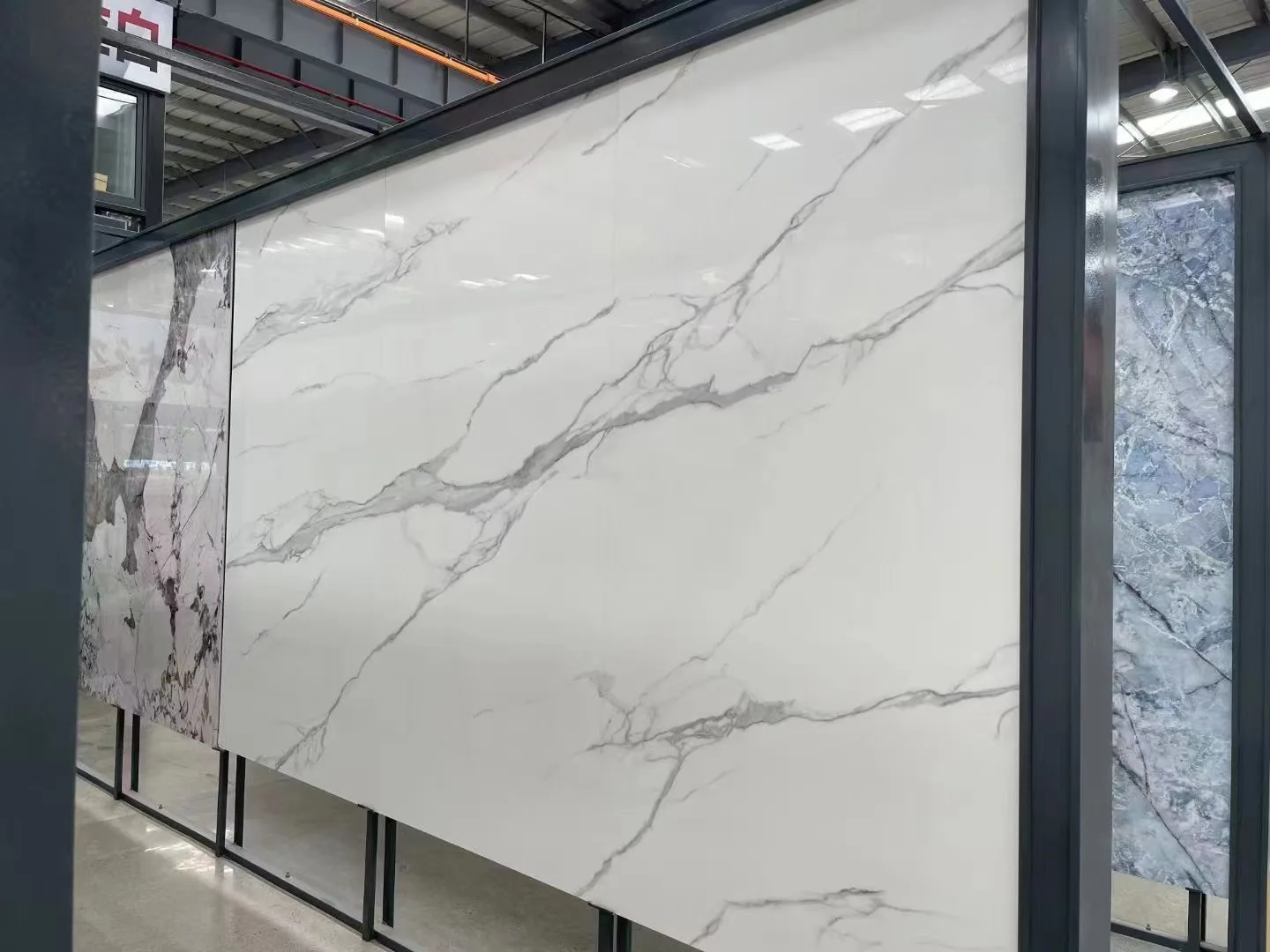 9mm Calacatta White Porcelain Marble Slab - Durable & Stylish
