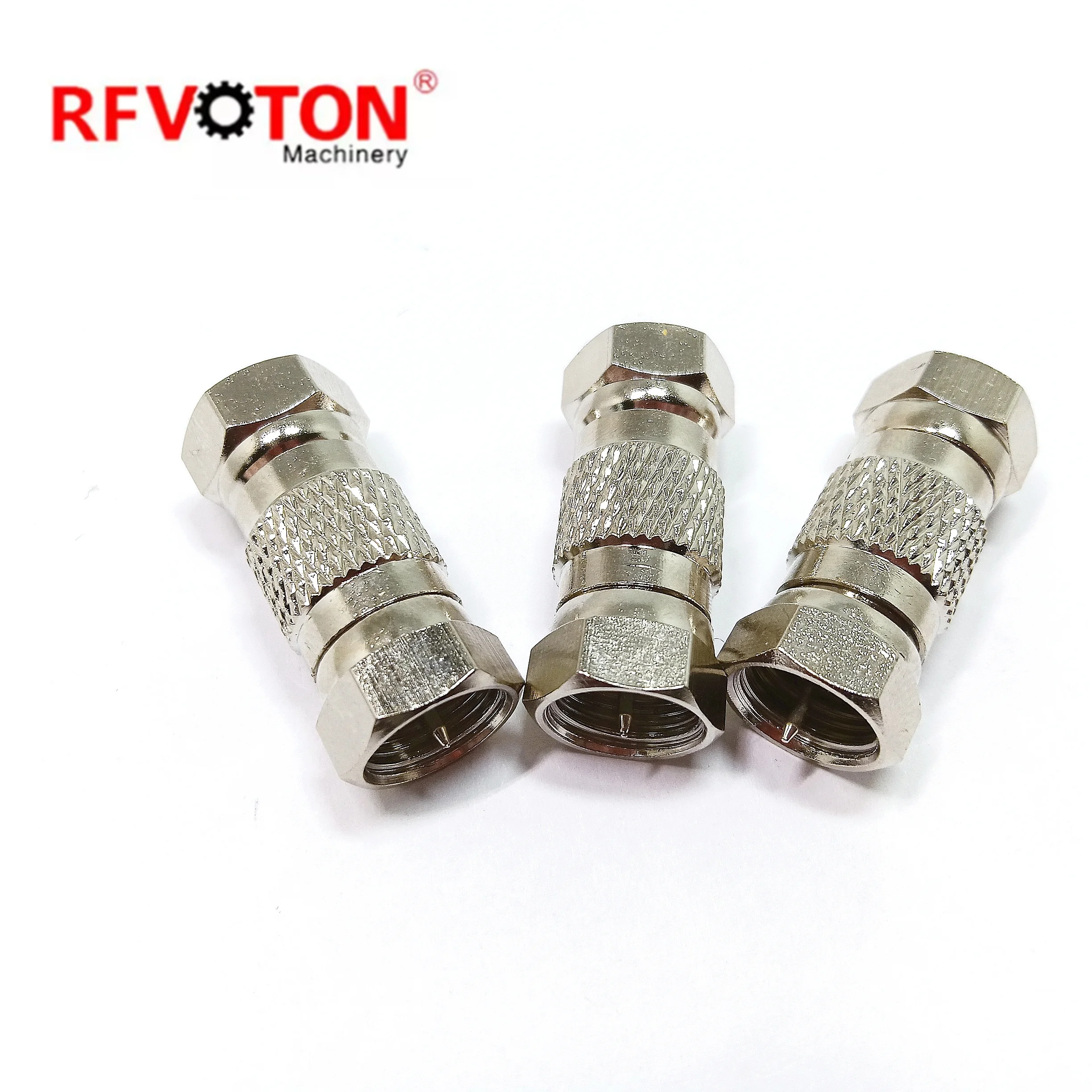 Wholesale F Male to Male Coax Connector 75 Ohm F Type RG6 Coaxial Cable Adapter Cable Extension Coupler for TV Antenna manufacture
