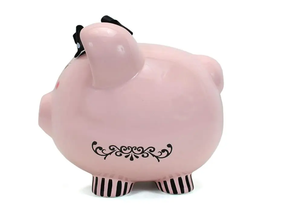 Ceramic Miss Madeleine Money Piggy Bank for Kids