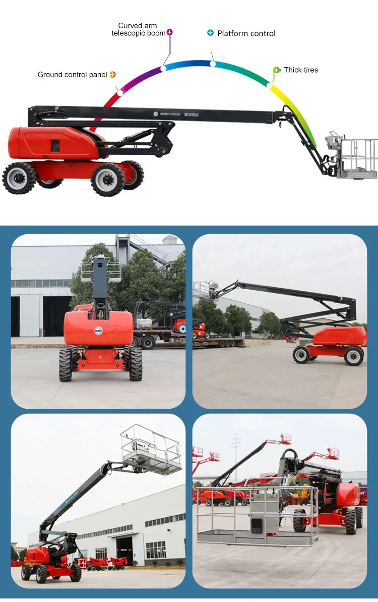 Electric Portable Telescopic Articulated Sky Boom Lift - Buy Boom Lift ...