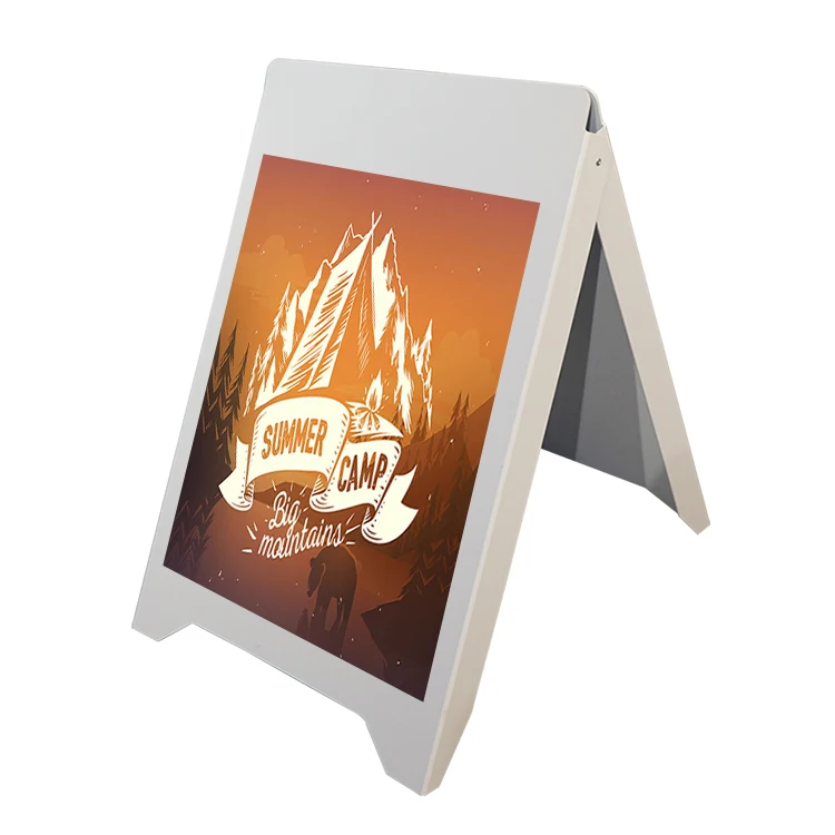 Portable Foldable A-Frame Double-Sided PVC Sign Board Stand Sidewalk 19" x 32" 