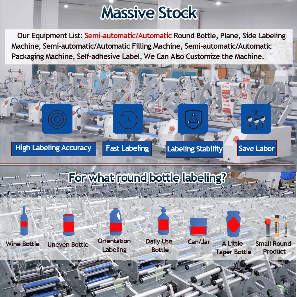 10ml/20ml/50ml/100ml/300ml/500ml Plastic Glass Taper Bottle Small Manual Semi-automatic Labeling Machine for Round Bottles