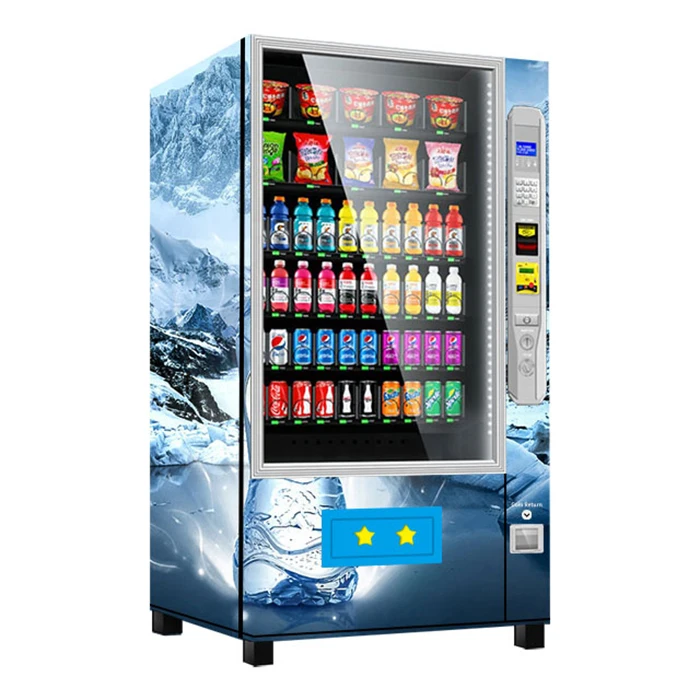Conveyer Belt Aisles with Elevator Lifting Freeze Soft Ice Cream Vending Machine