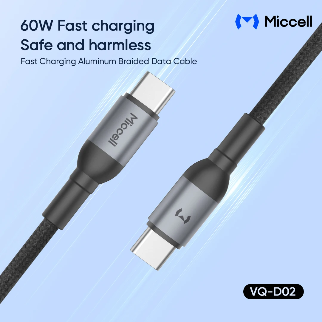 Câble USB-C Vers USB-C 1,5m – Charge Rapide 60W (3A), Transfert 480 Mbps, Terracotta