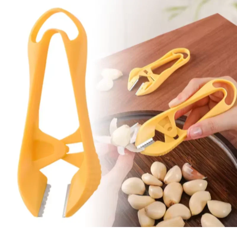 Garlic Stripper Manual Garlic Peeler Lightweight Practical Kitchen Tools Non-toxic Safety Gadget Garlic Peeling Clip Tweezer