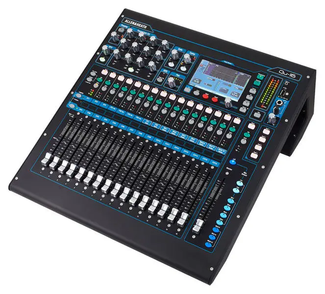 Allen & Heath Qu 16 Digital Mixer Recorder Kit with Dust Cover & Decksaver (Chrome Edition)