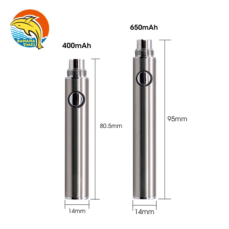 Japan trending cbd oil battery cartridge 650mah adjustable voltage 510 e-cigarette battery