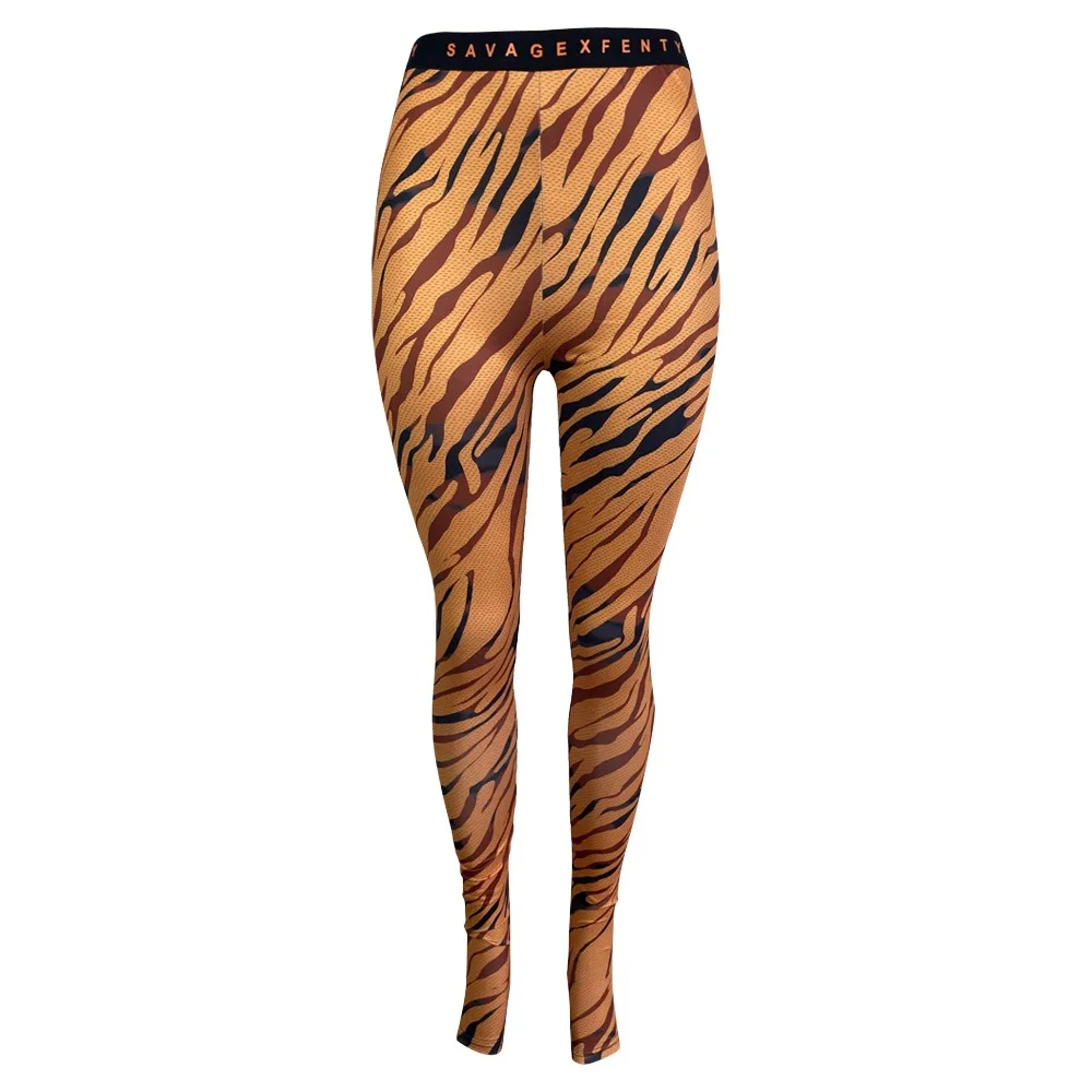 Fall 2023 Women Clothes Tiger Stripes Print Pencil Pant Party Night ...