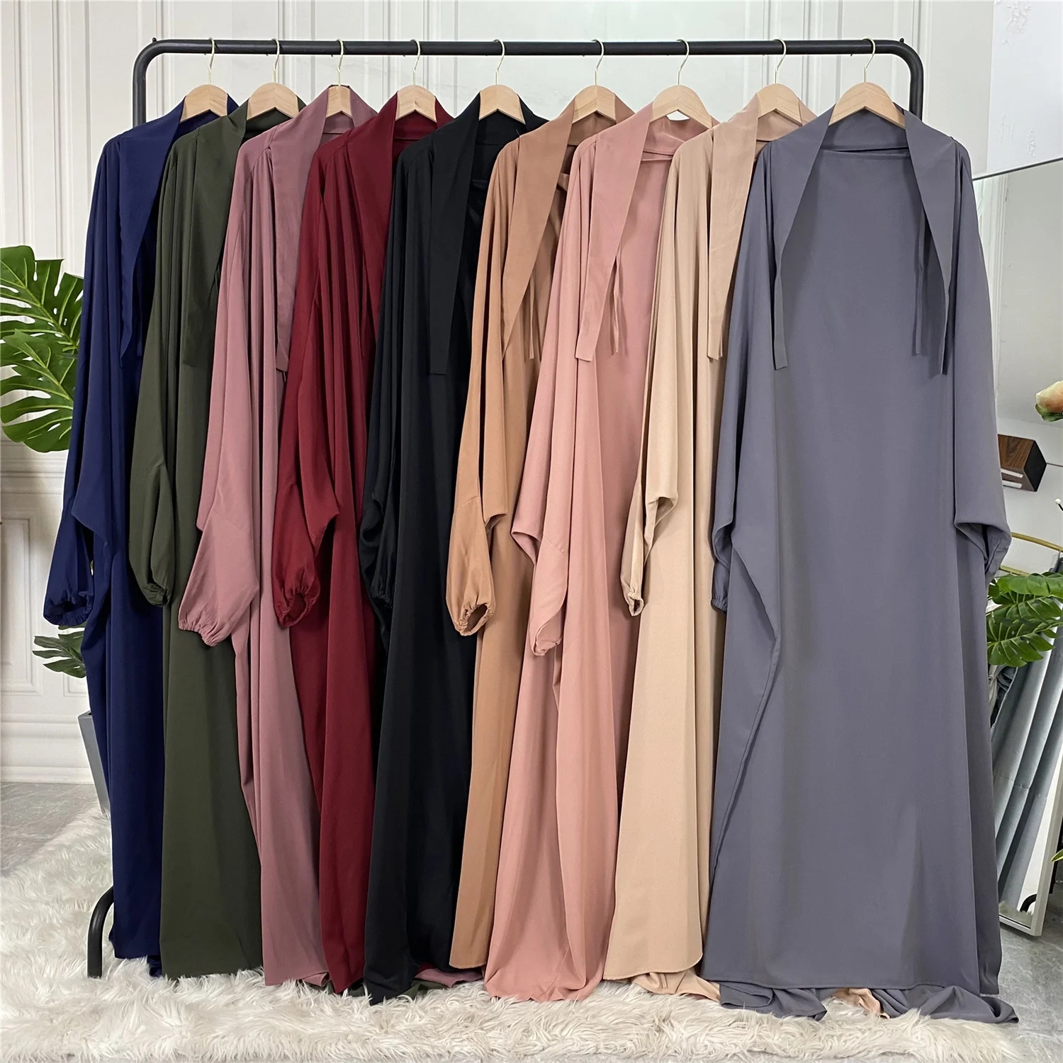 6493 Eid Hooded Muslim Women Hijab Dress Prayer Garment Jilbab Abaya Long Full Cover Ramadan 