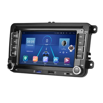 4+64G Carplay 8 Core Android 10 Car Radio 2 Din 7'' IPS Smart Voice/Android Auto/GPS/Wifi/4G/DSP/Hi-Res For VW/Volkswagen