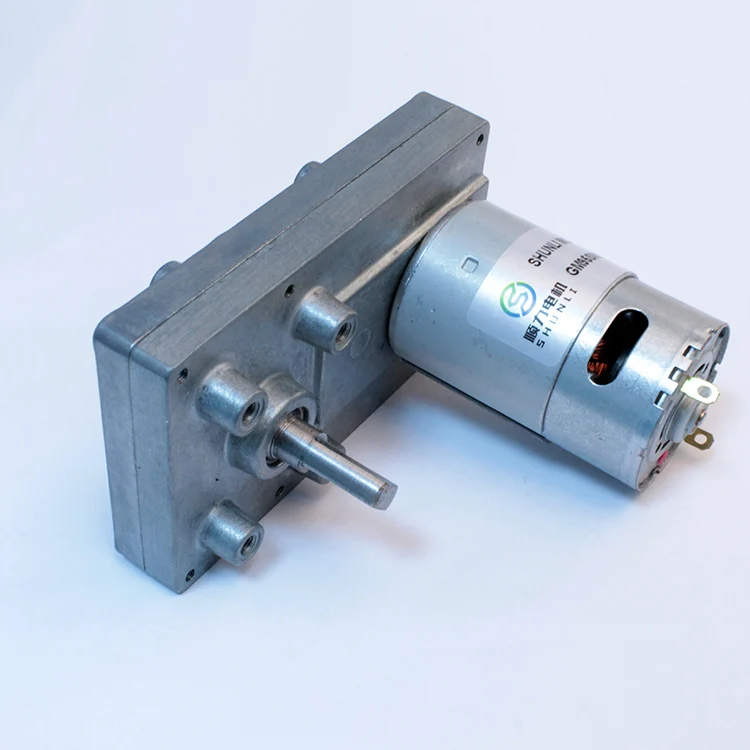square Gearbox 100mm with 555 Dc 12v 24v Encoder Gear Motor