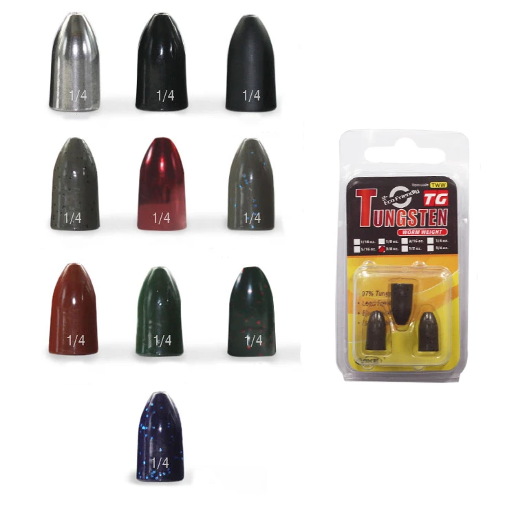 Wholesale Tungsten Fishing Worm Weight, Cheap Bullet Fishing Sinker Bass  Fishing Lure