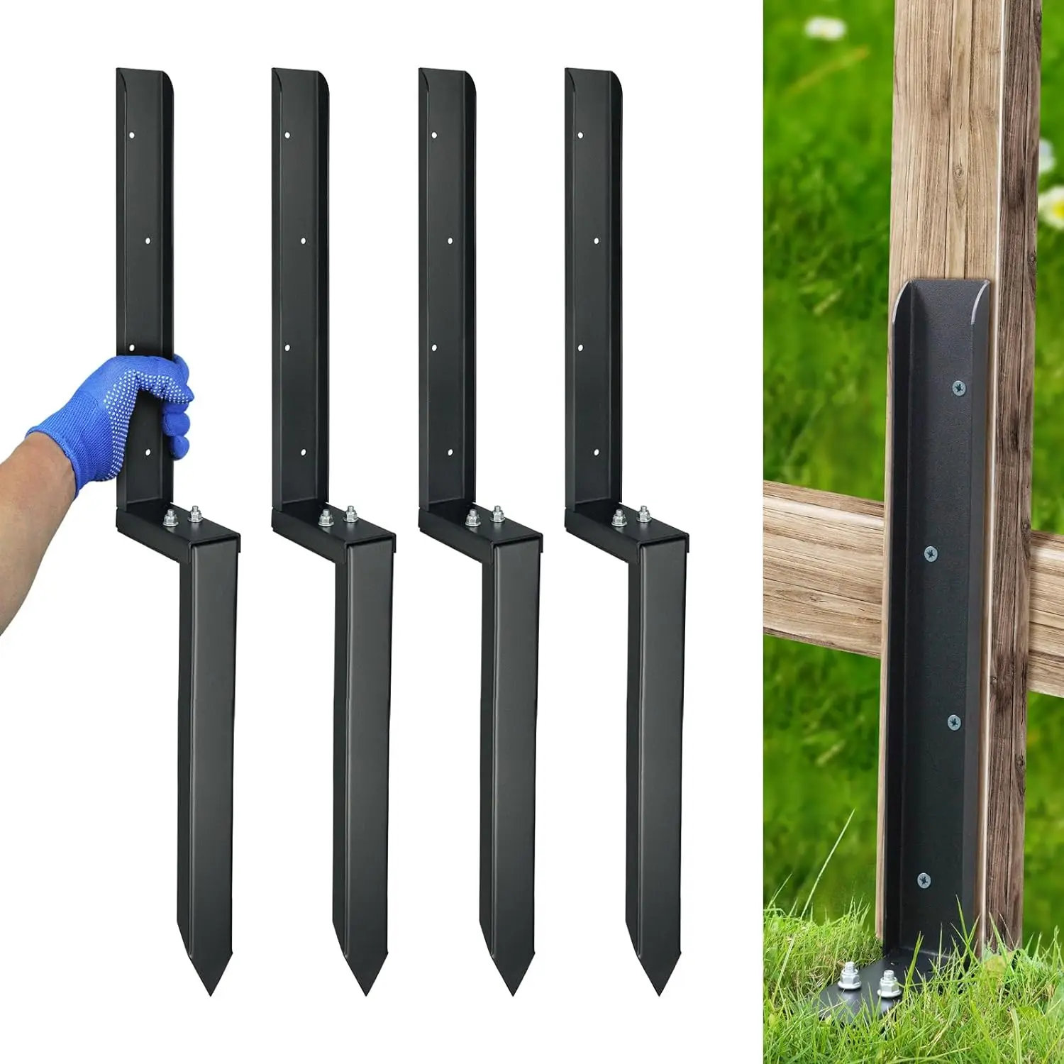 PALI PER RECINZIONE in metallo riparazione pali per recinzione tenditori per giardini e frutteti