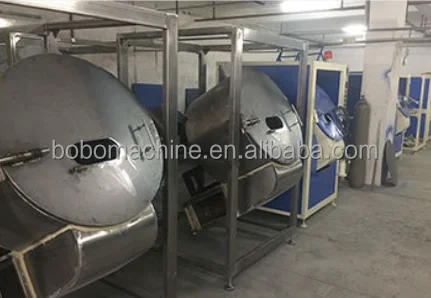BOBO Machine automatic plastic steel roller drum spray coating painting shown in a detail photo for this news article