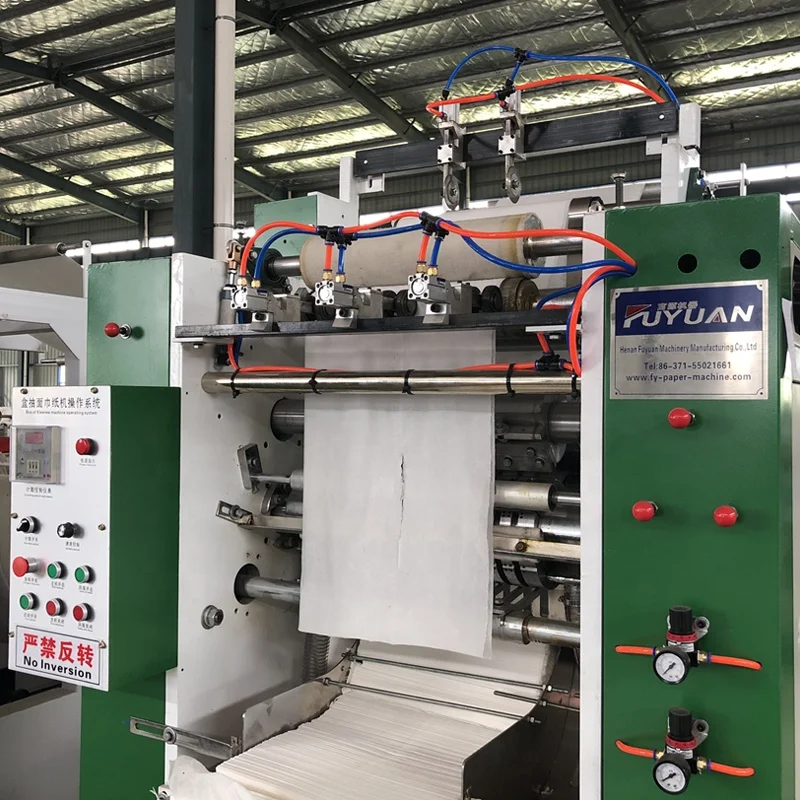 Fuyuan Factory Tissue Paper Converting Facial Tissue Making Machine 9 Lines Interfold Facial Tissue Machine