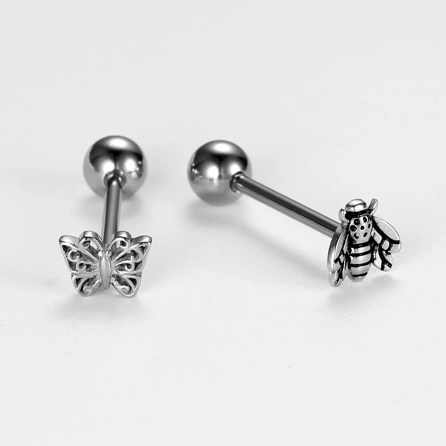 New 316l Cast Human Body Piercing Jewelry Tongue Nail Animal Pattern