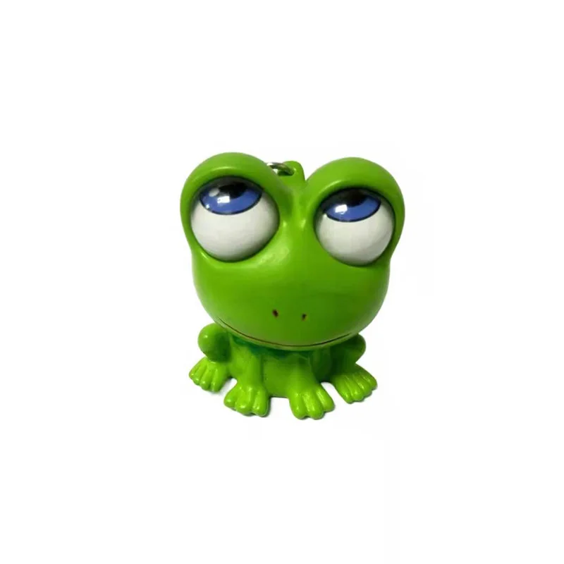 Rolling Eyes Animal Pvc Keychains,Custom Squeeze Liquids Eyes Deer