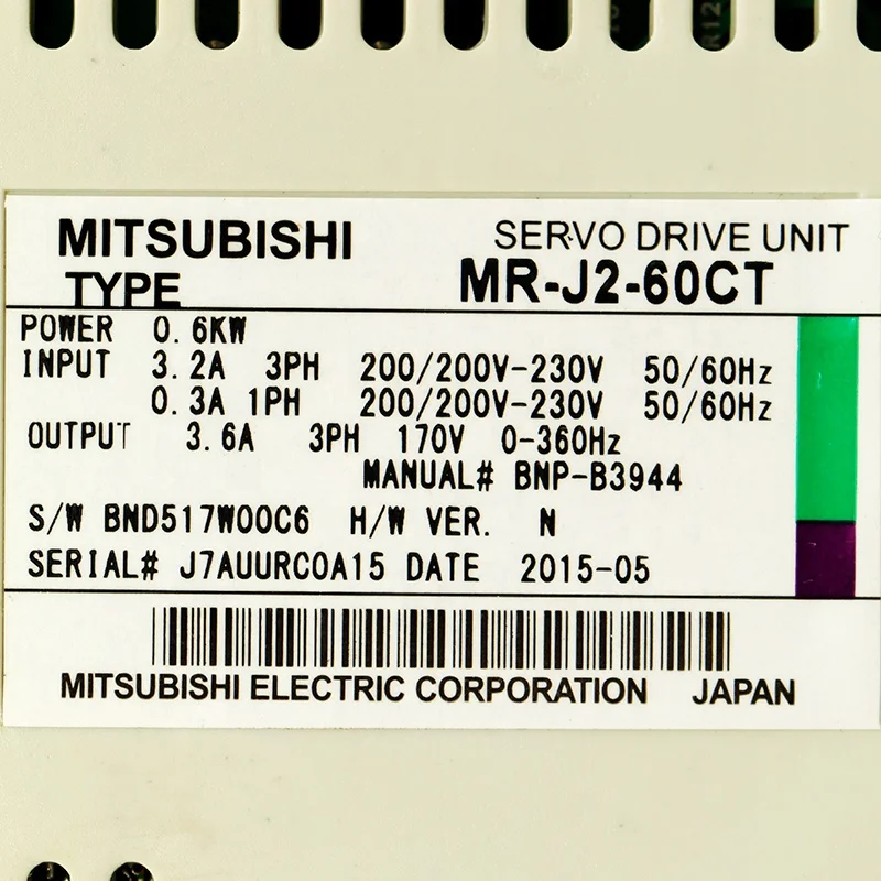 MITSUBISHI MR-J2-60CT Servo Drive Unit - 12 Months Warranty