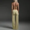 Sujetador y pantalón recto-amarillo crema